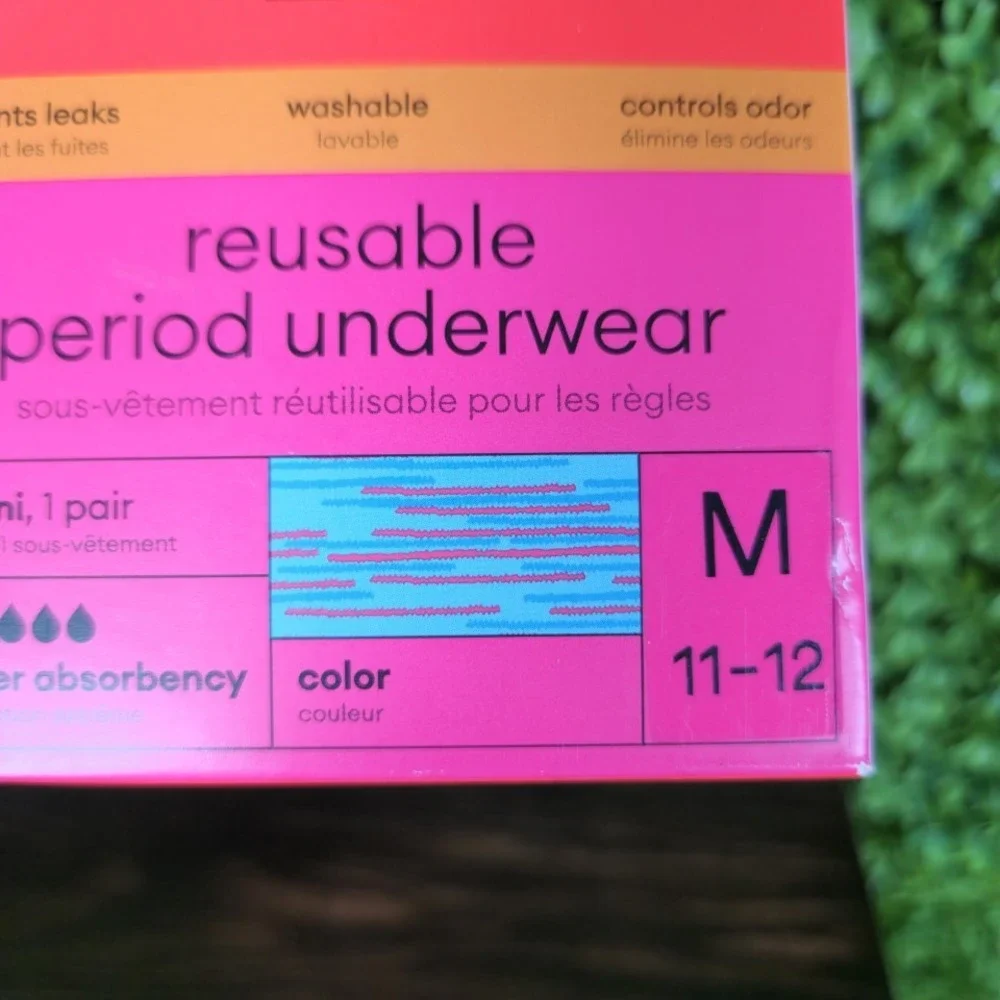 Thinx Teens Reusable Period Underwear Bikini Super Absorbency Hologram M 11-12